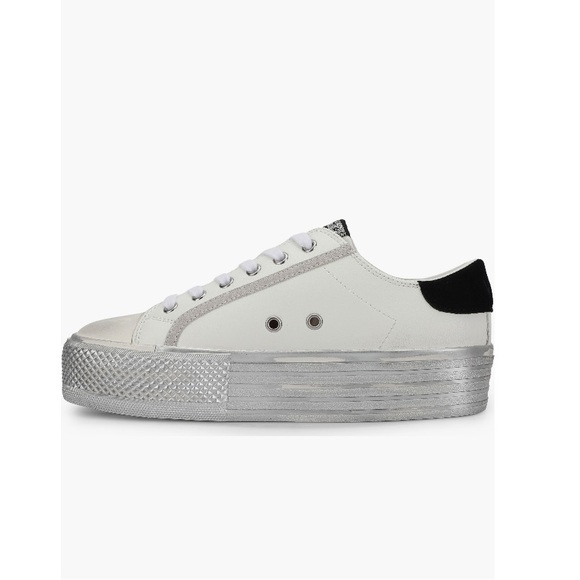 Vintage Havana Amaze Platform Metallic Sneakers White, Silver & Pink Women’s 8 - Picture 7 of 16